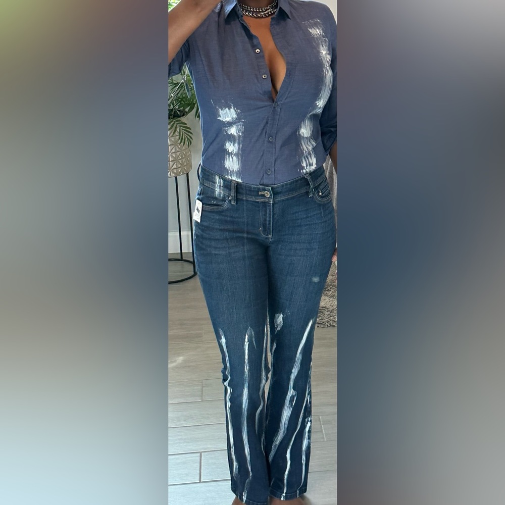 Custom painted jeans